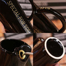Special for you Ceramic Coffee Mug Black | Tall Sipper Ceramic Mug with Straw ( Love )