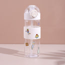 650ml/21.9fl.oz. Non-Slip Flip-Top Straw Plastic Cup (White)