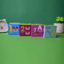 Set of 8 Educational Foam Cubes Coloured Cubes for Baby Large size.