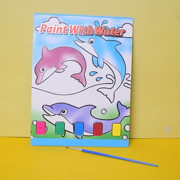 Pocket Water Coloring Paint Book | Watercolor Painting Bookmarks with Paintbrush | DIY Watercolor Paint Kit, A Delightful and Educational Kids