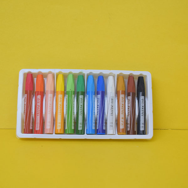 Pack Of 12 Pieces High Quality Oil Pastel For Drawing And Painting Crayon Colors- Multi Colour.