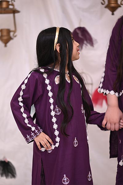 purple lawn dress 2 Piece