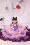 3 Layers multicolor princess frock