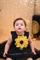 "Sun Flower" Princess Black Frock ( 2 to 3 Years)