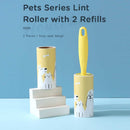 Pets Series Lint Roller with 2 Refills (Yellow)