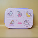 Lucky Unicorn and Starry Astro Lunch Box with 4 compartments