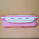 2 Compartments Lunch Box with spoon and airtight double side lock. ( Price For 1 Piece)