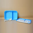 2 Compartments Lunch Box with spoon and airtight double side lock. ( Price For 1 Piece)