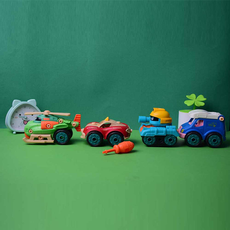 Set of 5-Military Smart Disassembly Cars Toy Set -