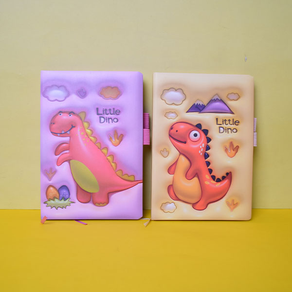 Little Dinosaur A4 Size Note Book With Elastic Band. All Memorable or important things in the notebook at any time. (Price For 1 Piece)