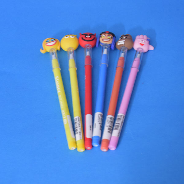 Character Sika Pencil for Boys and Girls With Cartoons Head Caps, ( Price for 1 piece)