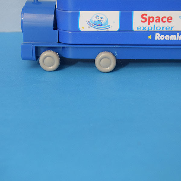 Double Decker Multi Level Metal SPACE Bus Pencil Case with Movable Wheels And Sharpener for Boys And Girls(Price For 1 Piece)