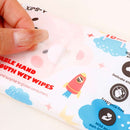 Starry Sky and Bear Series Portable Hand and Mouth Wet Wipes (10 PCS*10 Bags/Set)