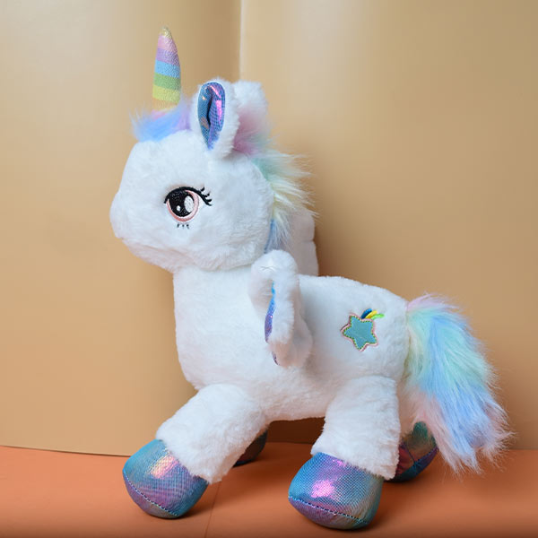 Lovely Colorful Unicorn Plush Toy Polyfill Washable Cuddly Soft Plush Toy