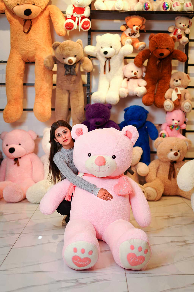 Soft And Huggable Jumbo Pink Teddy Bear 200cm - Giant Teddy Bear With Love heart and tie