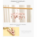 Spiral Drying Rack with 12 Clips for Home- Windproof Multi-Functional