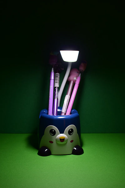 3 in 1 Penguin Table lamp Rechargeable Cute Cartoon LED Table Lamp with Pen Holder