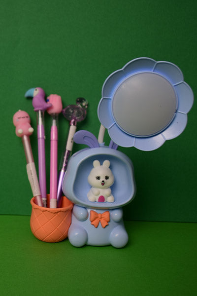 Cute Bunny Table Lamp with Pencil Holder , Desk Lamp for Kids, Office Use and Home use.