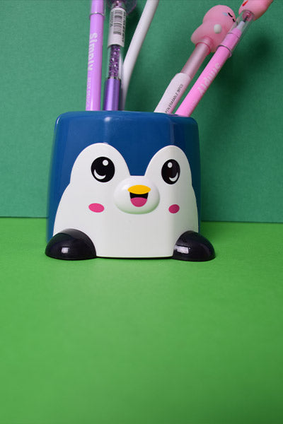 3 in 1 Penguin Table lamp Rechargeable Cute Cartoon LED Table Lamp with Pen Holder
