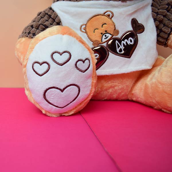 Soft And Huggable Brown Teddy Bear With Velvet Jersi 18cm - Giant Teddy Bear.