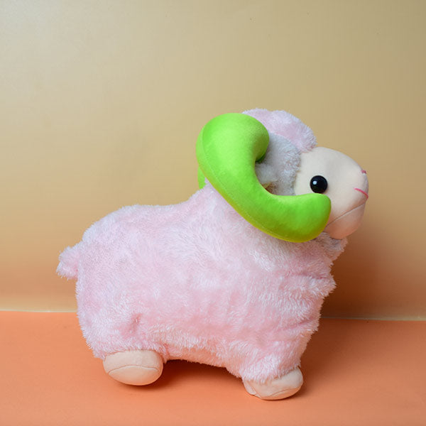 Soft And Fluffy Sheep With  Horns Stuffed Animal Toy For Kids. (price for 1 piece)