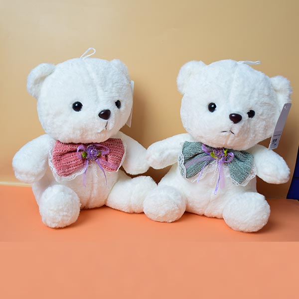 Soft Fluffy Cute Teddy Bear With Colorful Bow, Soft Plush Toy for Your Loved Ones. (Price for 1 piece)