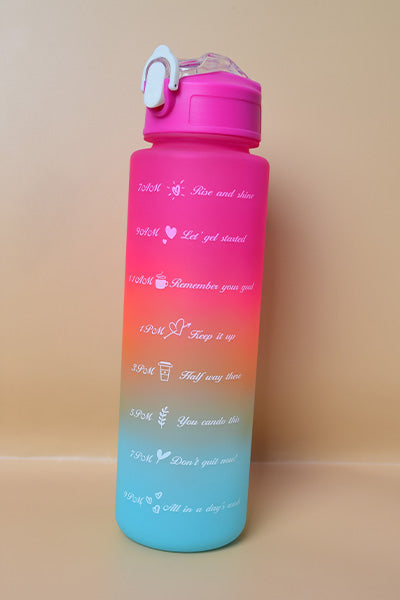 Leak-Proof Sports Bottle, Motivational Water Bottle with Time Marking for Sports, Cycling, Gym, Outdoor