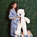 Soft And Huggable Jumbo White Teddy Bear 100cm - Giant Teddy Bear