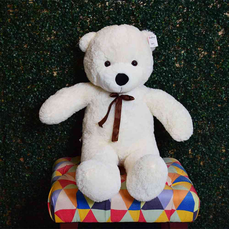 Soft And Huggable Jumbo White Teddy Bear 100cm - Giant Teddy Bear