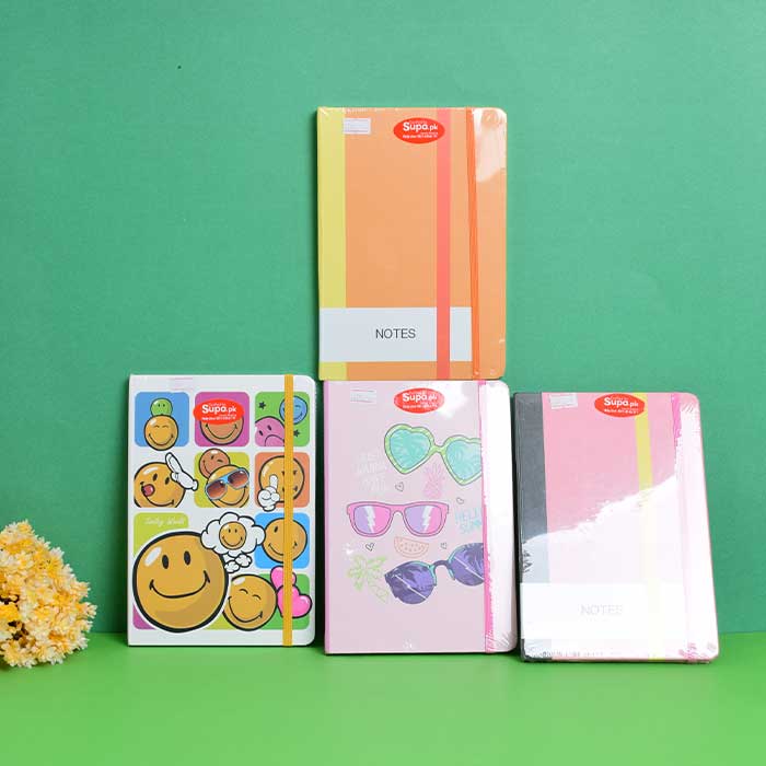 Palm Trees Printed Tattoos And Funny Emojis Goggles Stickers Spiral Notebook