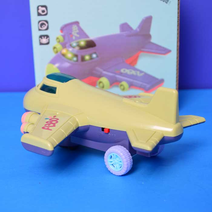 Fun Model Children's Toy Airplane Music Kid Toy Plane-With Lights (Multi Colour)
