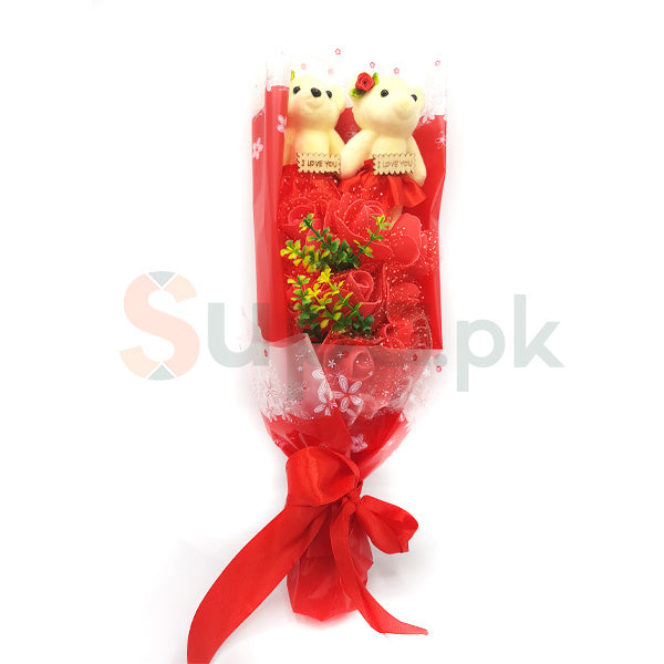 Medium Size  Decoration Teddy Bear Flower Bouquet