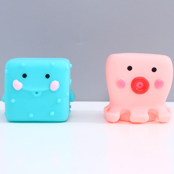 Silicone Happy Cube Bath Dabbling Toy TL934 - Dolphin and Octopus 