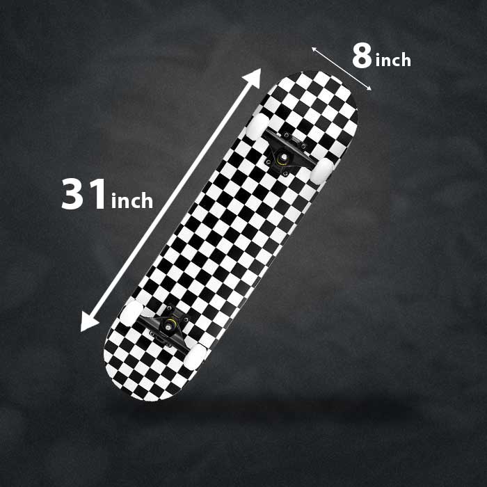 Chess 31 Inch Professional Skateboard With Grip Tape