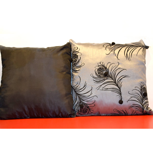 Elegant Premium Sofa Cushion (Self Print,Grey)