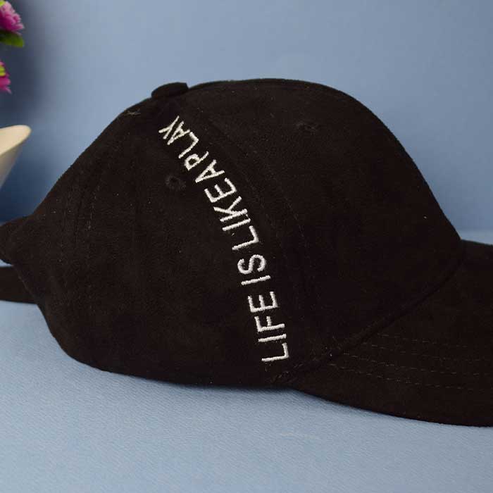 Deerskin Simple Kid Baseball Hat (Black)