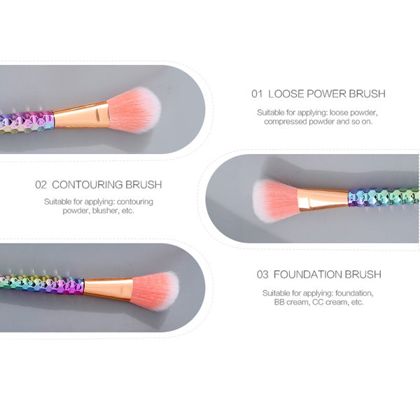 Dazzling Electroplated Series Makeup Brush Set