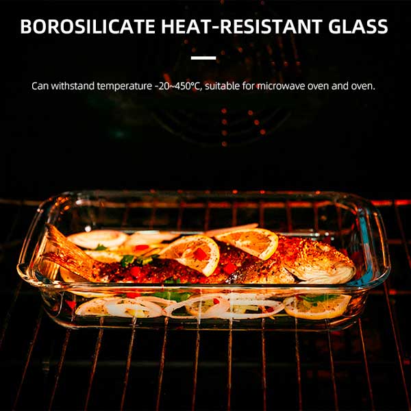 High Borosilicate Glass Ovenware 1.6l/54.1fl.oz.(Transparent)