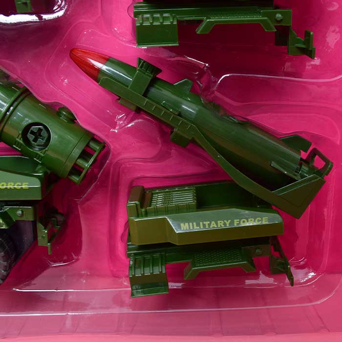 Minatory Force Truck Toy Set For Kids With Missiles - Green