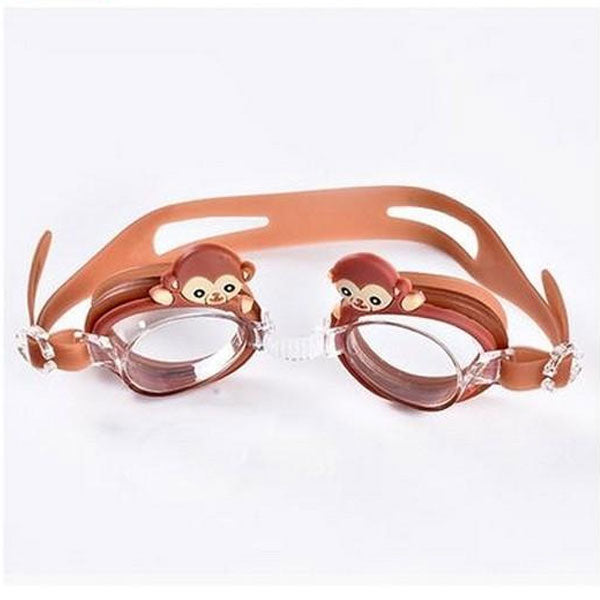 Lovely Kids Cute Swimming Goggles- Monkey- Brownvvvvvv