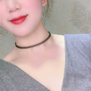 Personality black water drip necklace