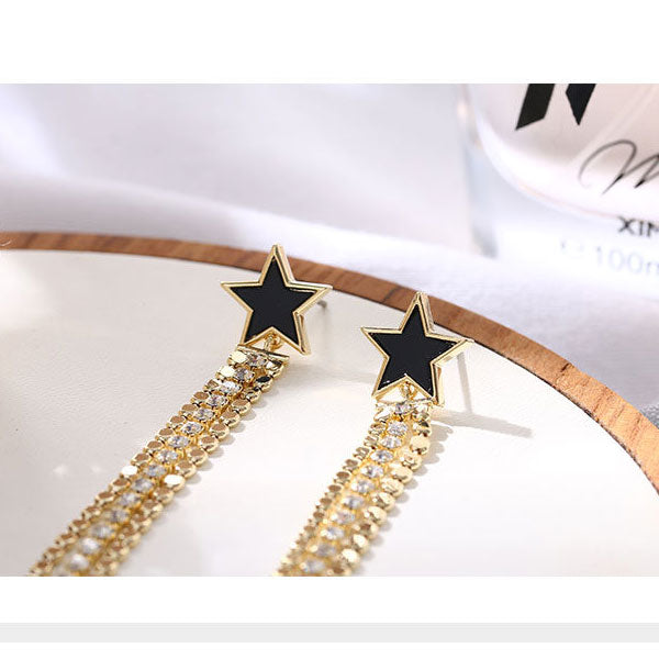 Star Long Tassels Earrings