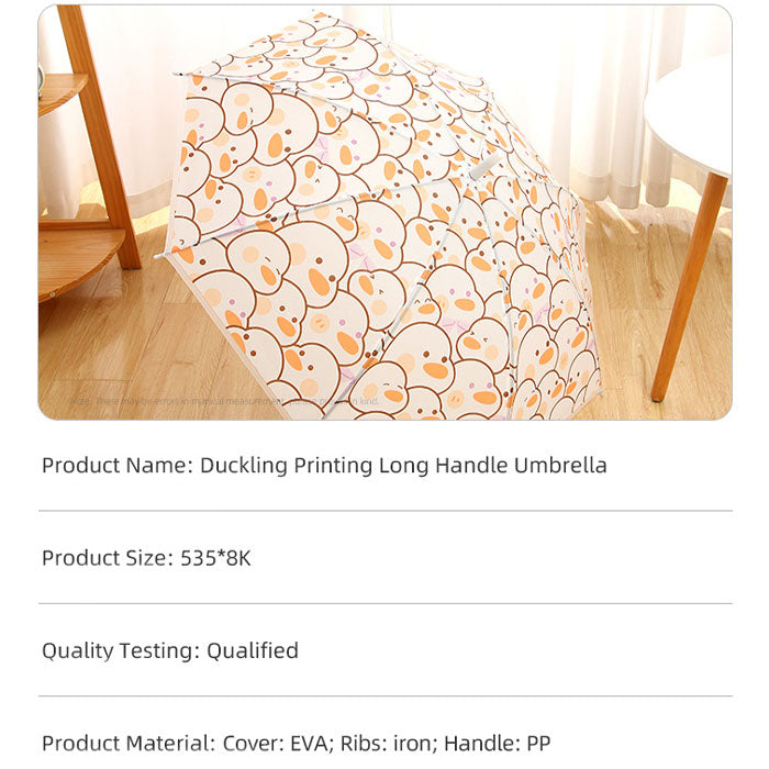 Duckling Printing Long Handle Umbrella