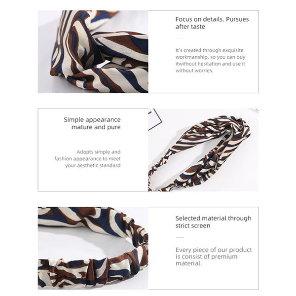 Stylish Zebra Stripes Interlock Headwrap