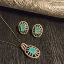 Turquoise Earring & Necklace Set