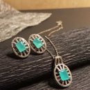 Turquoise Earring & Necklace Set