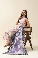 BT 3 PIECE PRINTED LAWN SUIT-SOFT FERN (UNSTITCHED)