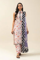BT 3 PIECE PRINTED LAWN SUIT-SOFT FERN (UNSTITCHED)