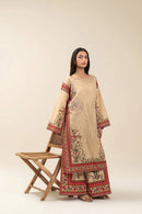 BT 2 PIECE EMBROIDERED LAWN SUIT-SAND PUFF (UNSTITCHED) Regular pricePKR