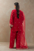 BT 3 PIECE EMBROIDERED RAW SILK SUIT (LUXURY-PRET